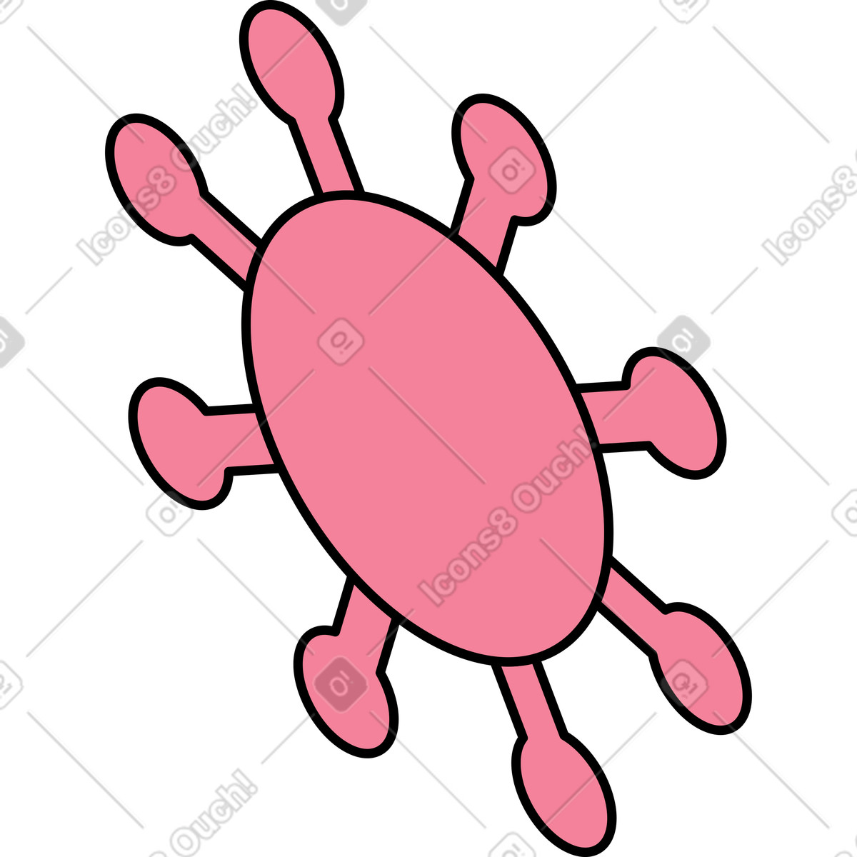 Corona virus illustrazione in stile Project scarica in PNG, SVG