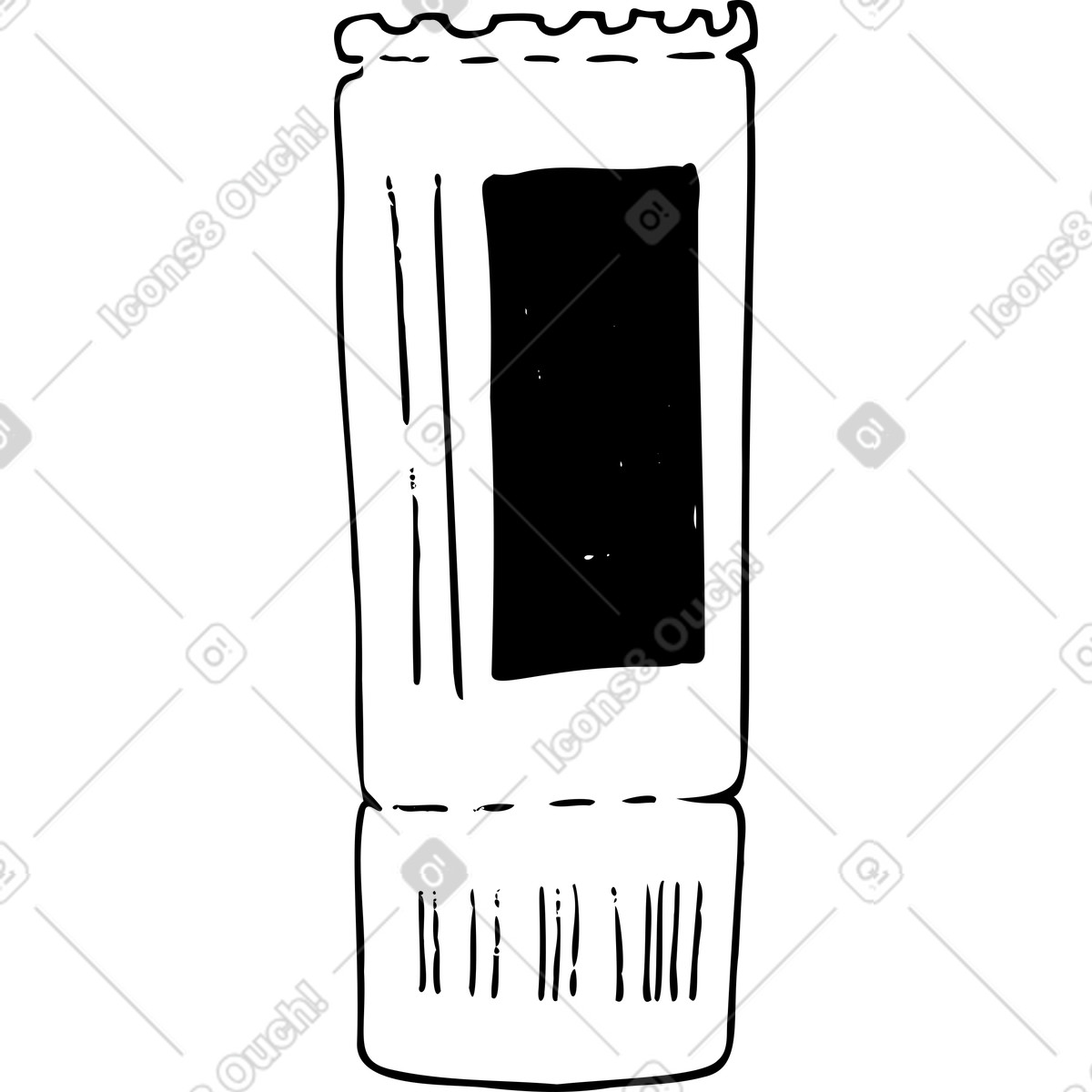 Großes ticket-Illustration im Marks-Stil als Download in PNG, SVG