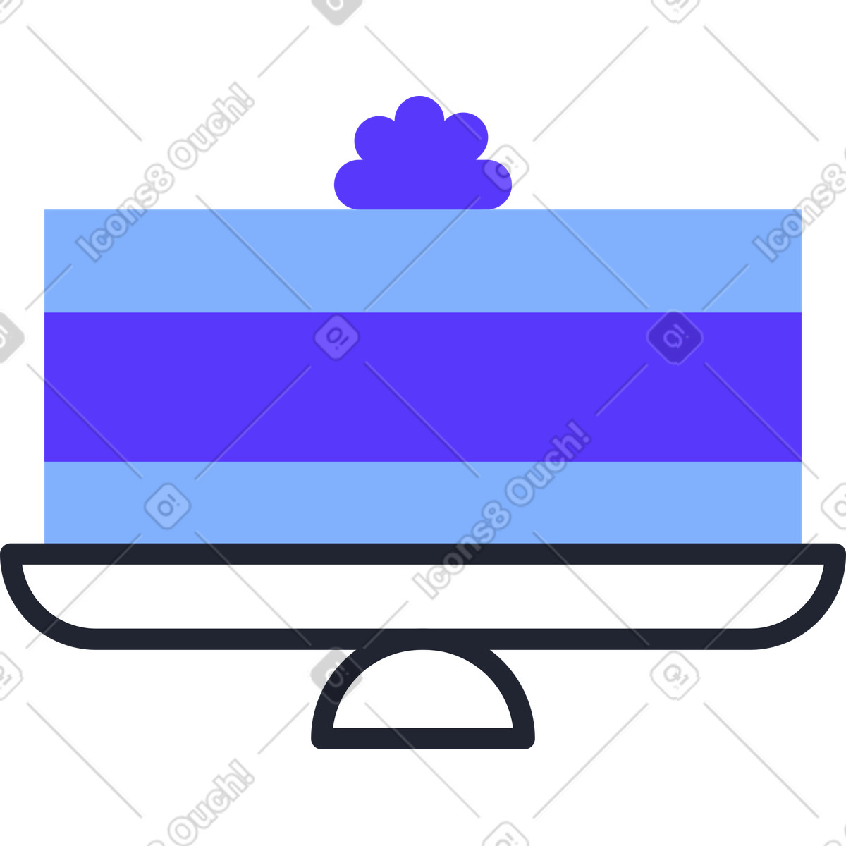 Kuchen-Illustration im Pablita-Stil als Download in PNG, SVG