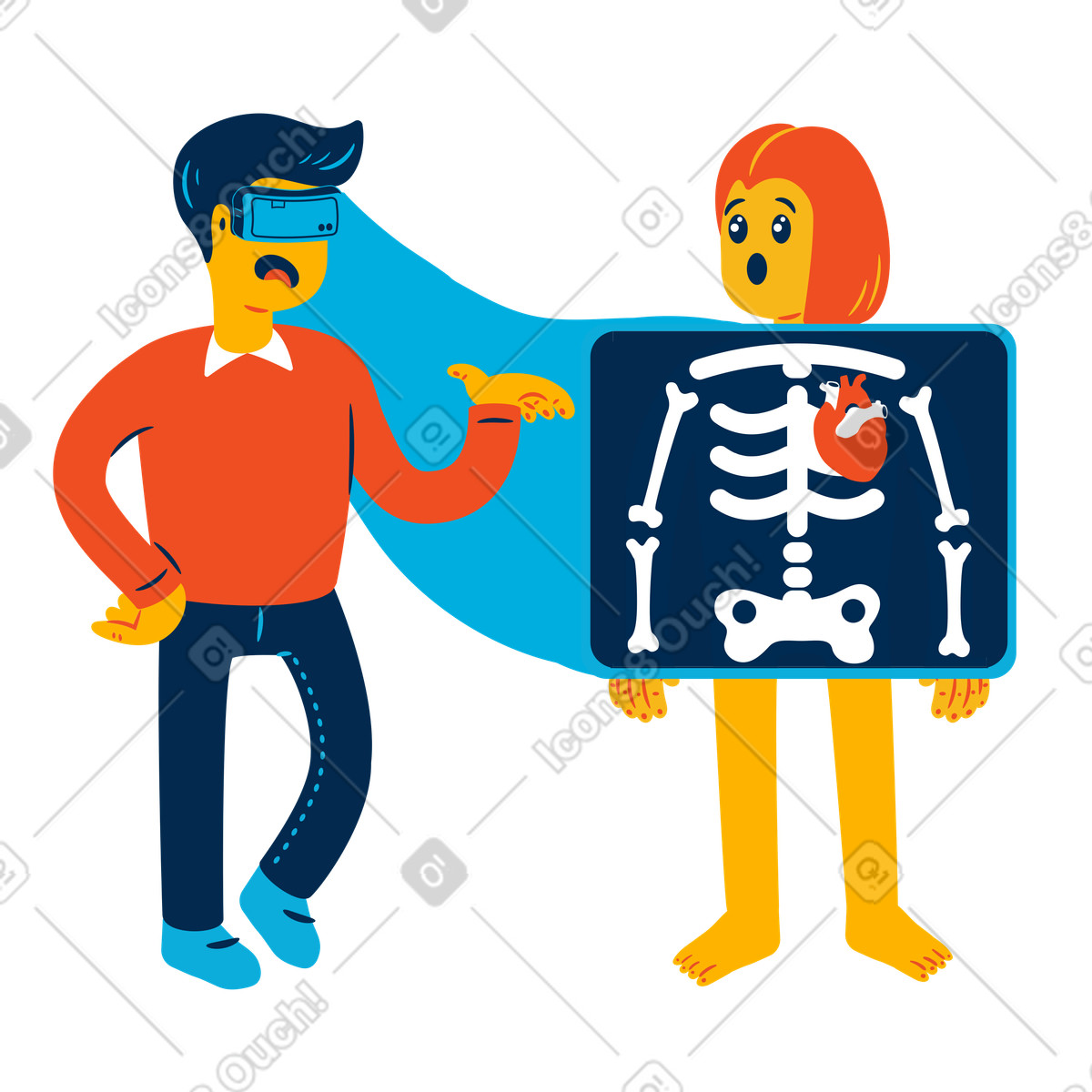 Realist X-ray illustration in Flame style download in PNG, SVG