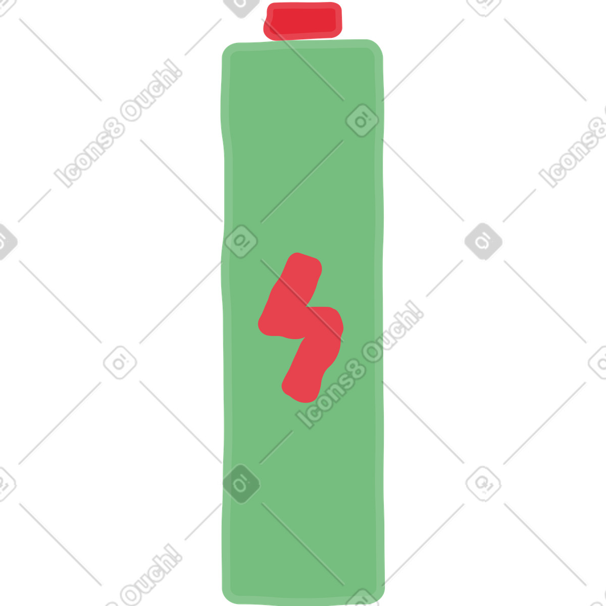 Batterie-Illustration im Stripy-Stil als Download in PNG, SVG