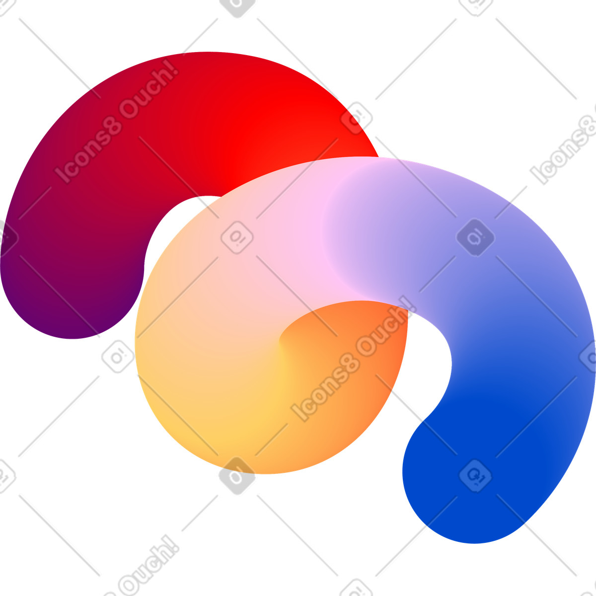 Illustration Tache ondulée arc-en-ciel dans le style Forms à télécharger aux formats PNG, SVG