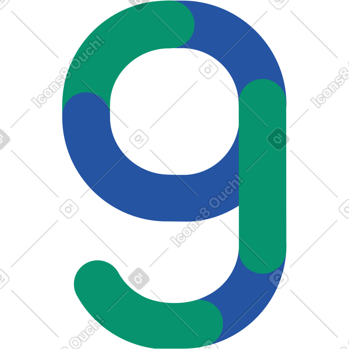 Number nine-Illustration im Spot-Stil als Download in PNG, SVG