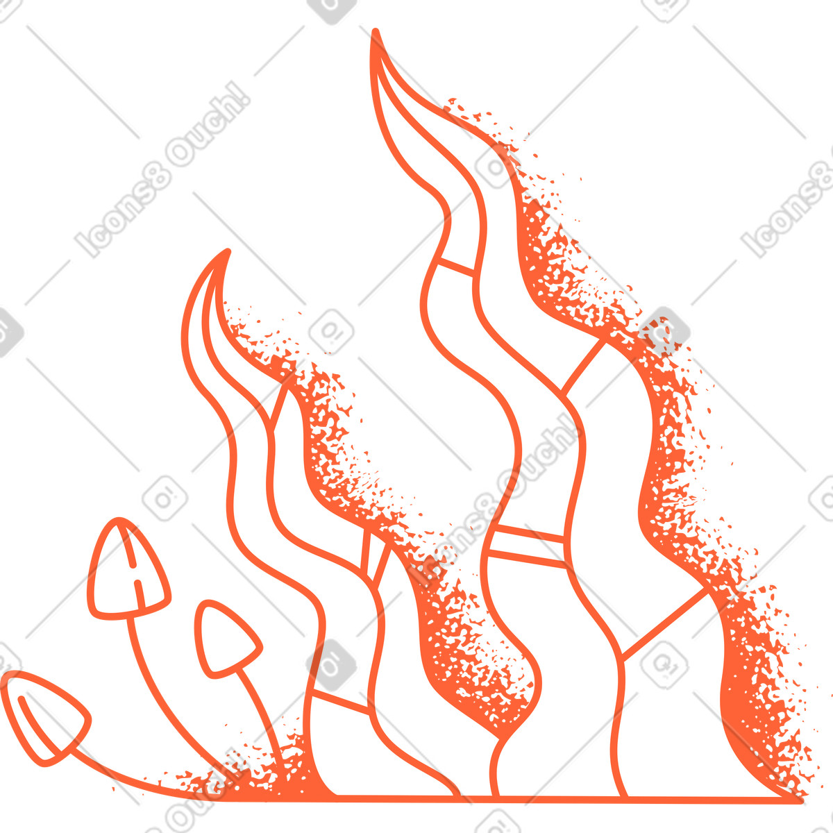 Pflanzen-Illustration im Crayon-Stil als Download in PNG, SVG