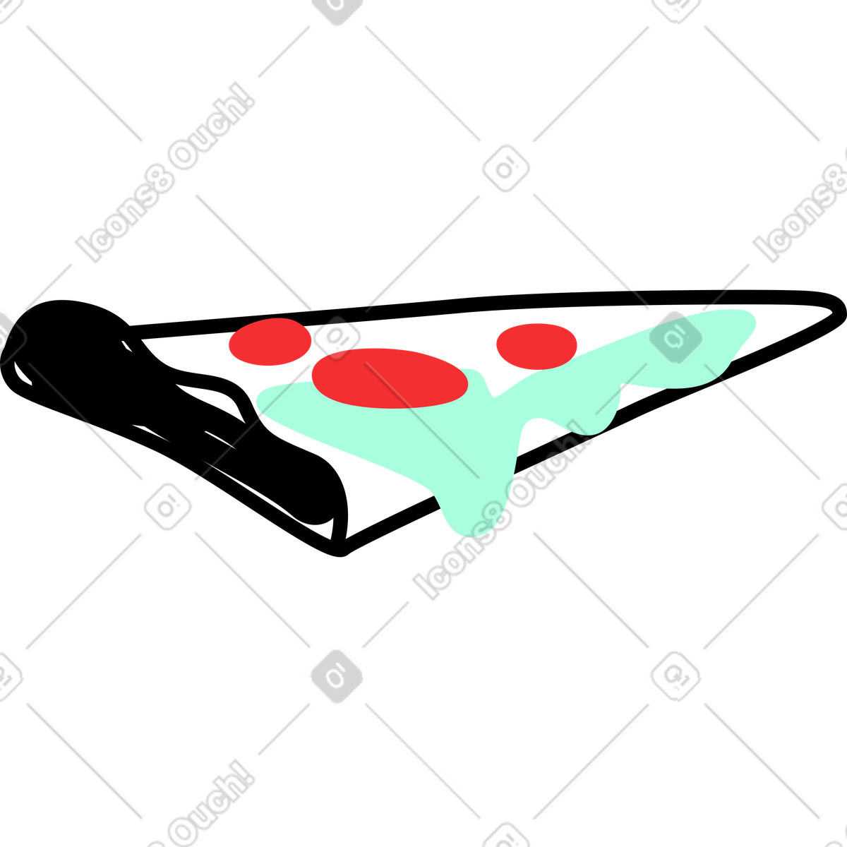 Illustration Part de pizza dans le style Spicy à télécharger aux formats PNG, SVG