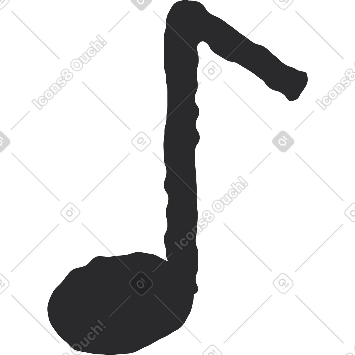 Illustration Note musicale dans le style Pablo à télécharger aux formats PNG, SVG