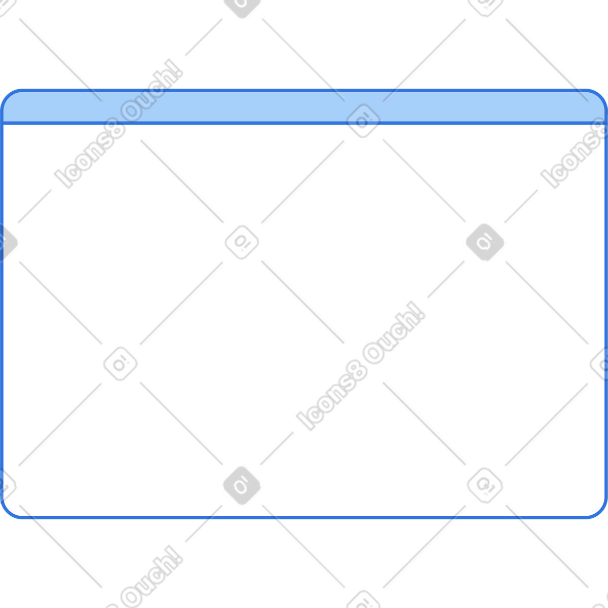 Browser window illustration in PNG, SVG