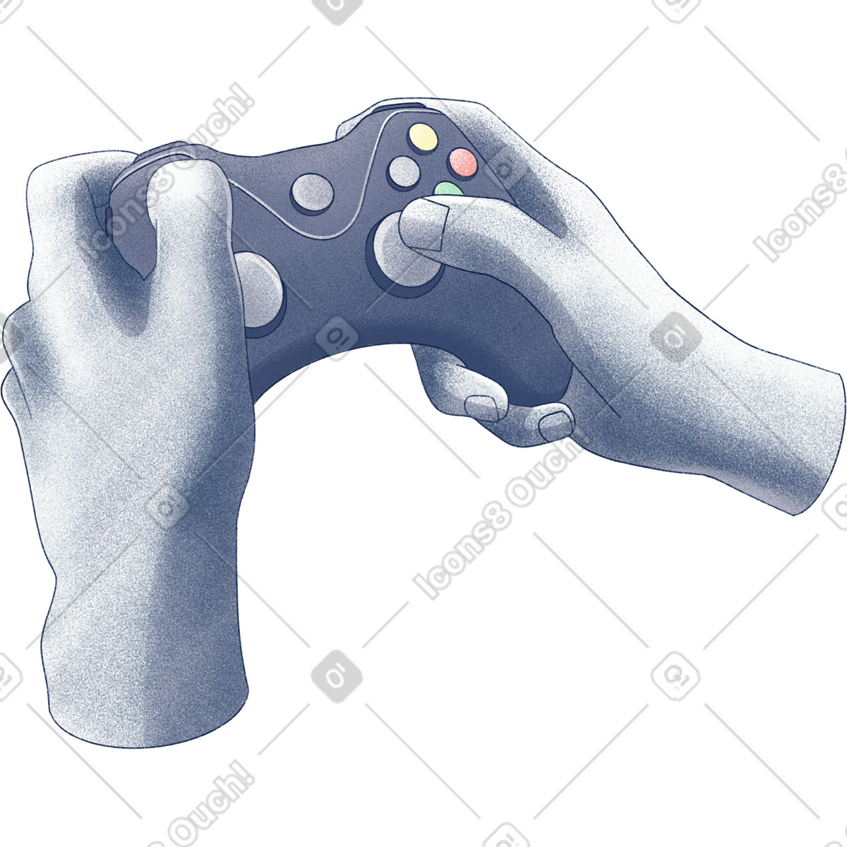 Ilustração de Hands with joystick em no estilo Haze para baixar em PNG, SVG