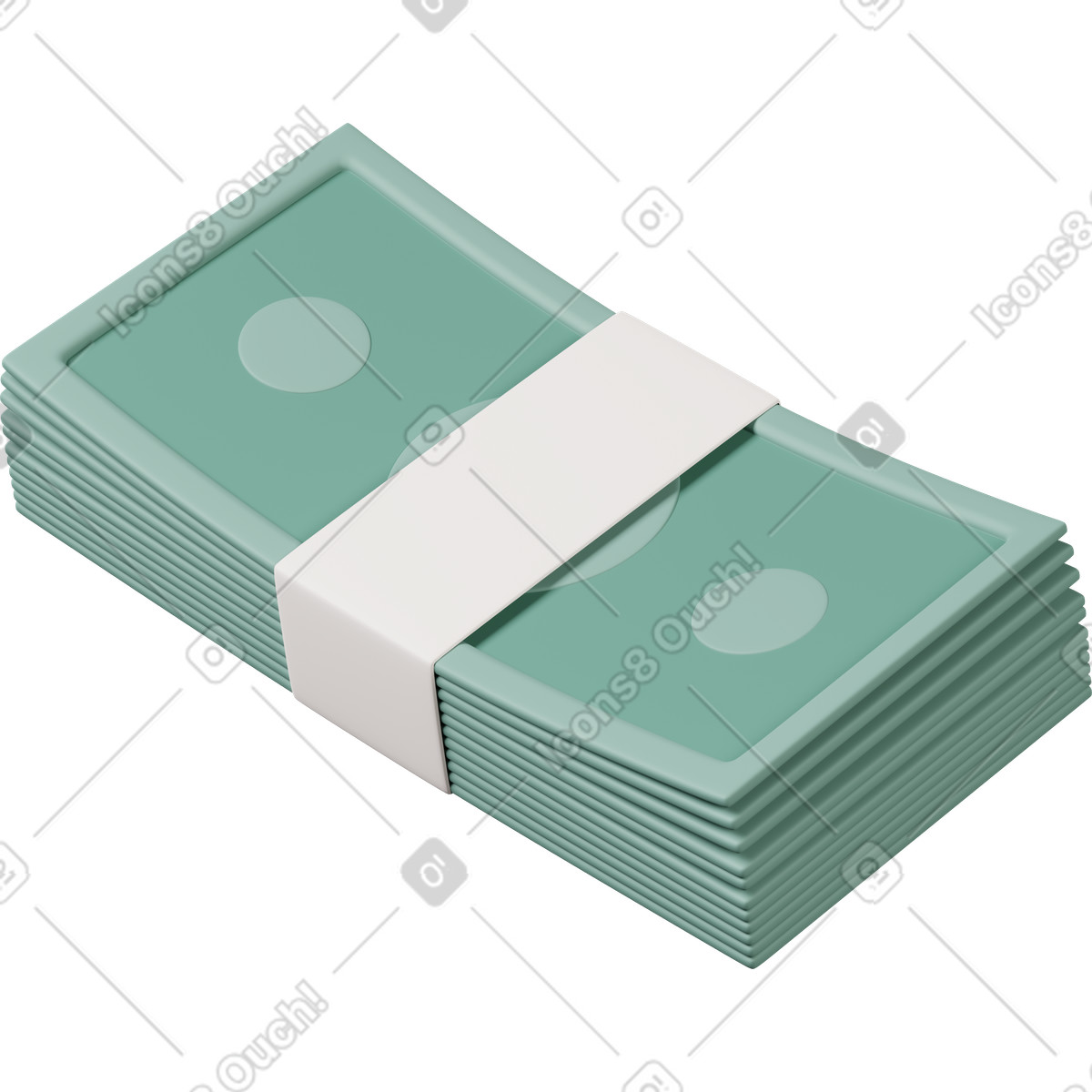 Wad of money illustration in PNG, SVG