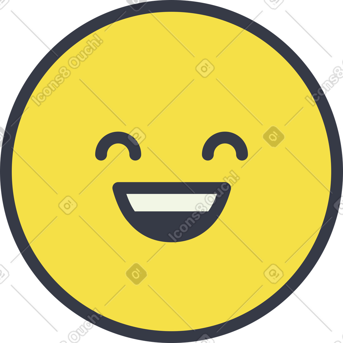 Glückliches gesicht-Illustration im Abstract-Stil als Download in PNG, SVG