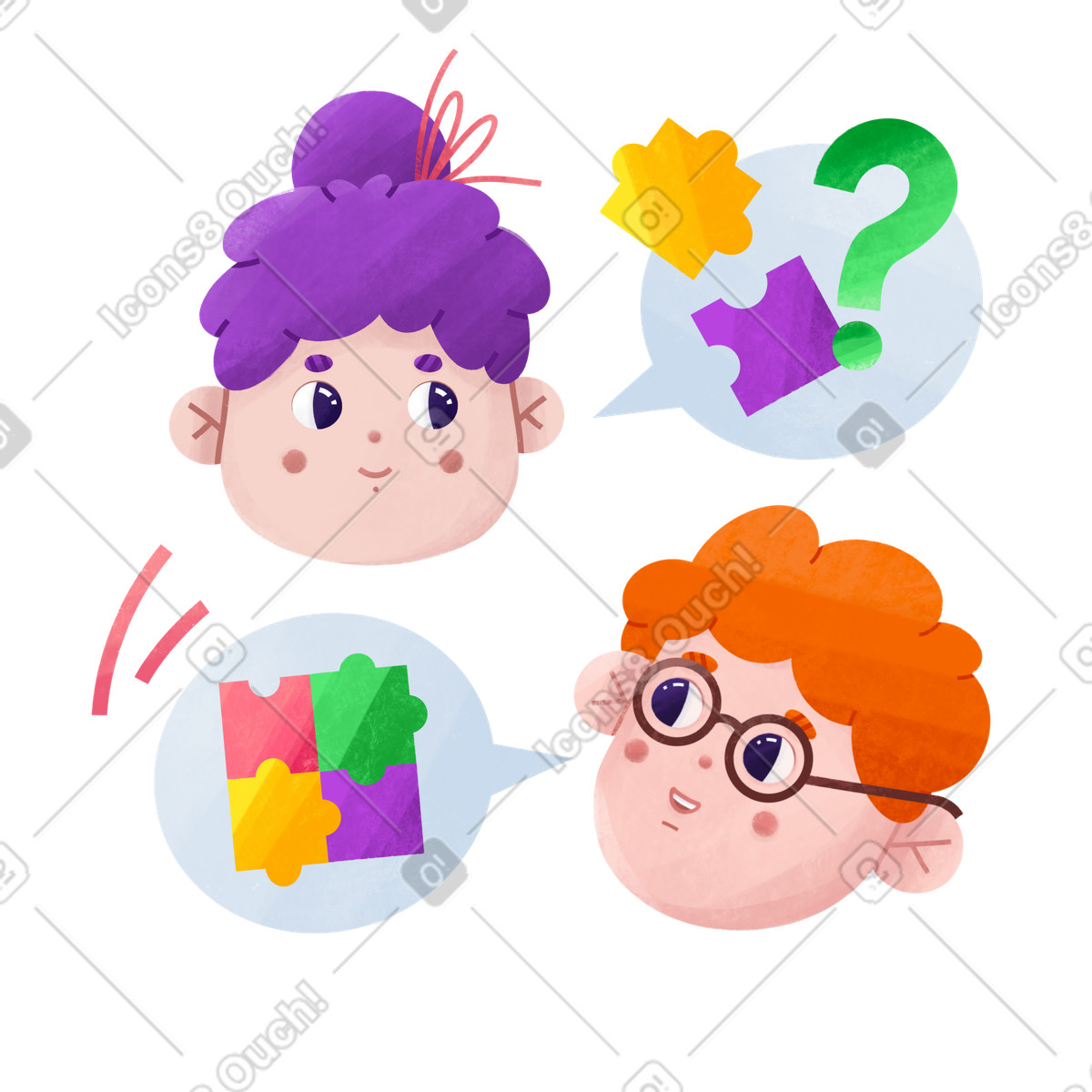 Arzt hilft jungen mädchen bei der behandlung psychologischer probleme-Illustration im Bonbon-Stil als Download in PNG, SVG