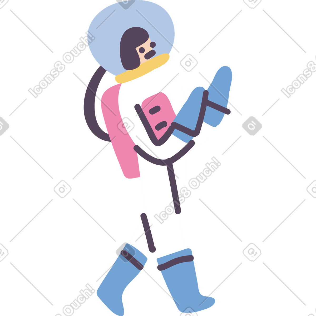 下载 Pluto 风格的 宇航员 插画，支持 PNG、SVG 格式