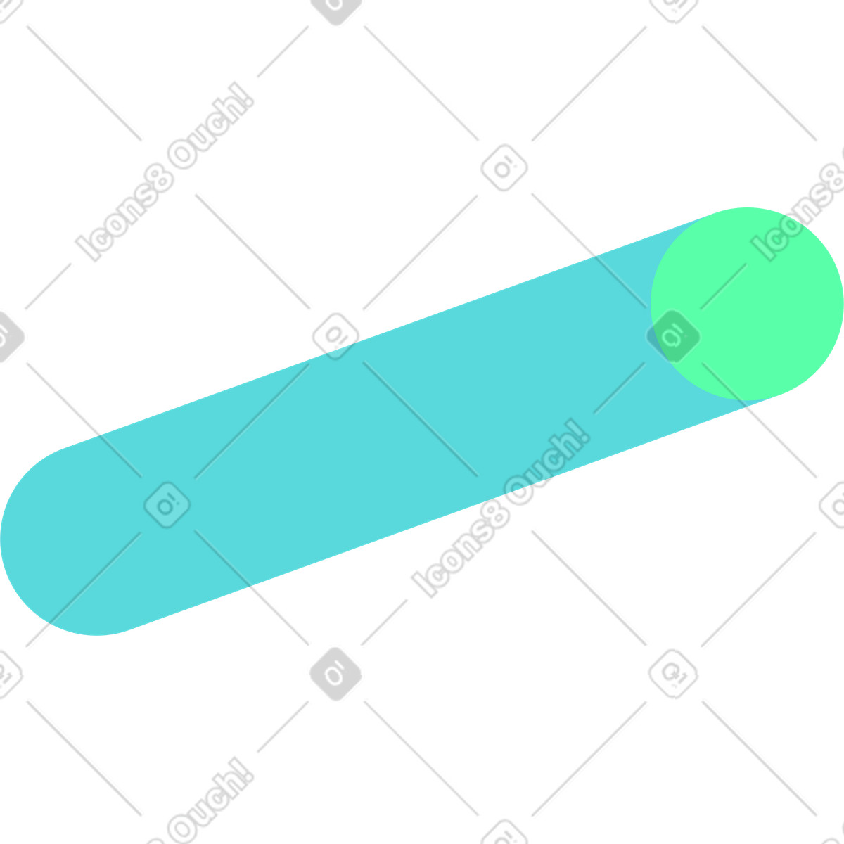 Ilustración Cilindro verde en estilo Bright a descargar en PNG y SVG