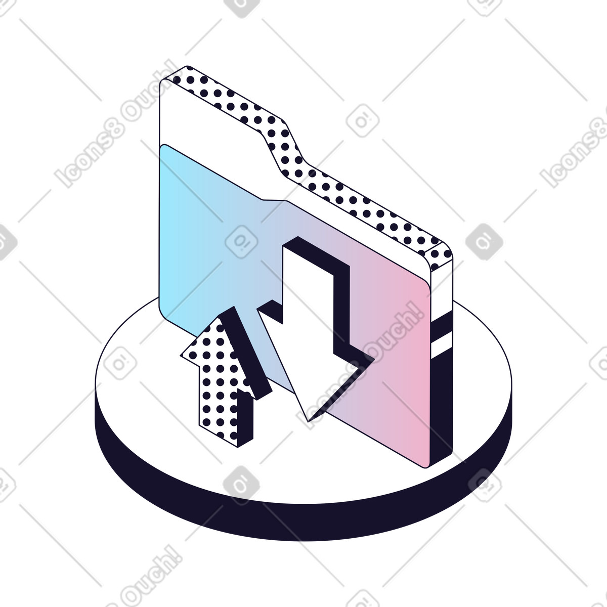 File Sync, Data Exchange, Folder Management illustration in Node style download in PNG, SVG