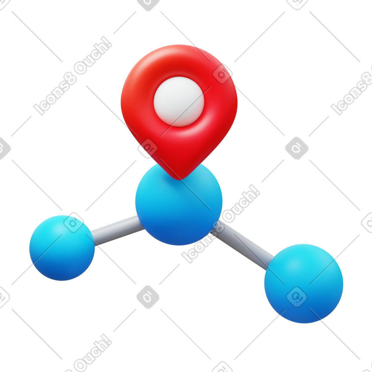Anchor nodes illustration in 3D Fluency style download in PNG, SVG