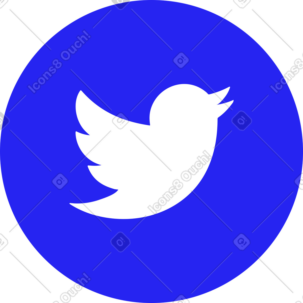 Ilustración Icono de twitter en estilo Flat a descargar en PNG y SVG