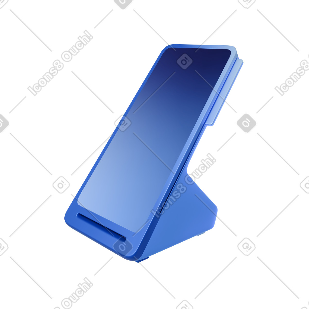 Ilustración Payment terminal en estilo 3D Blueprint a descargar en PNG y SVG