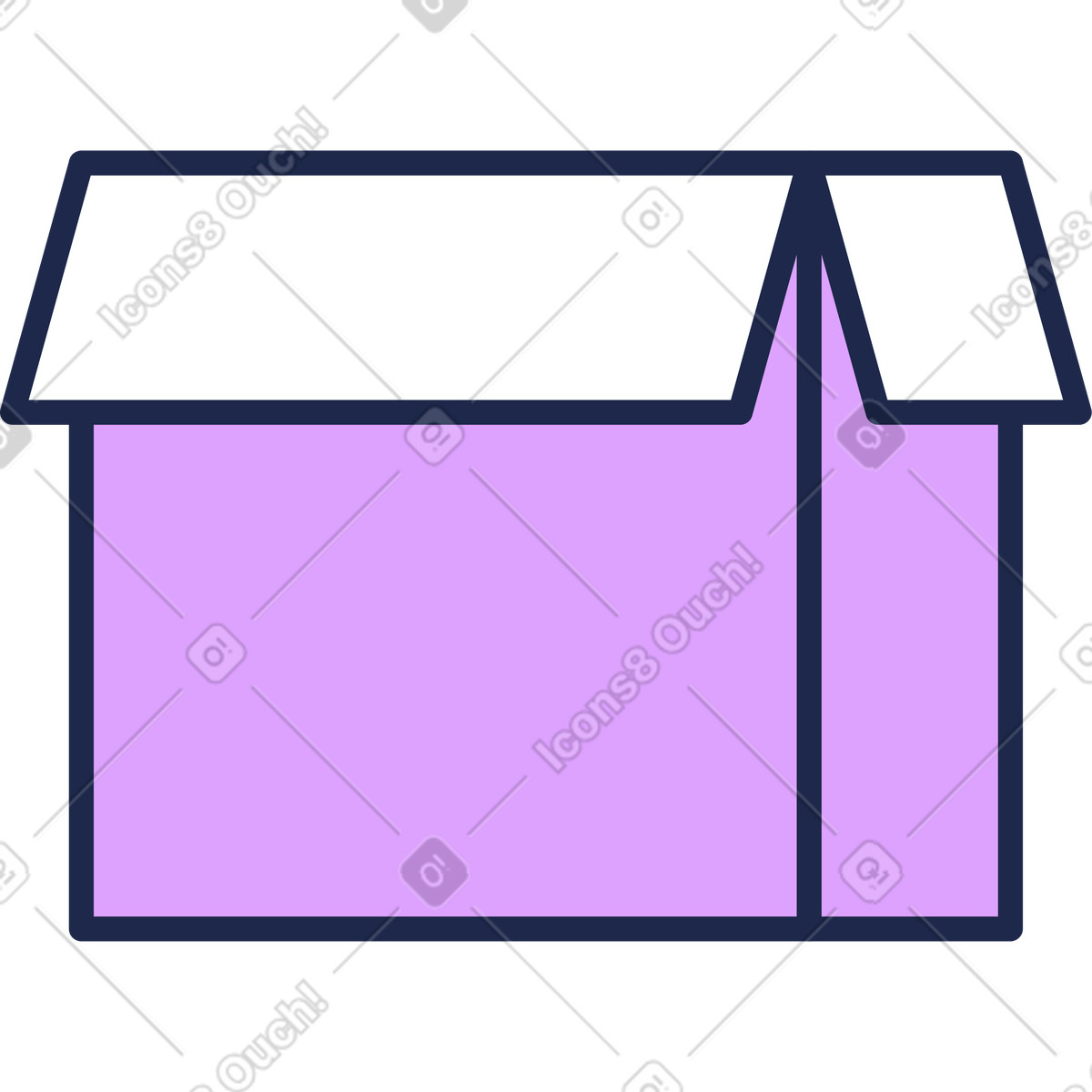Outline スタイルの ボックス のイラストをPNG、SVG形式でダウンロード
