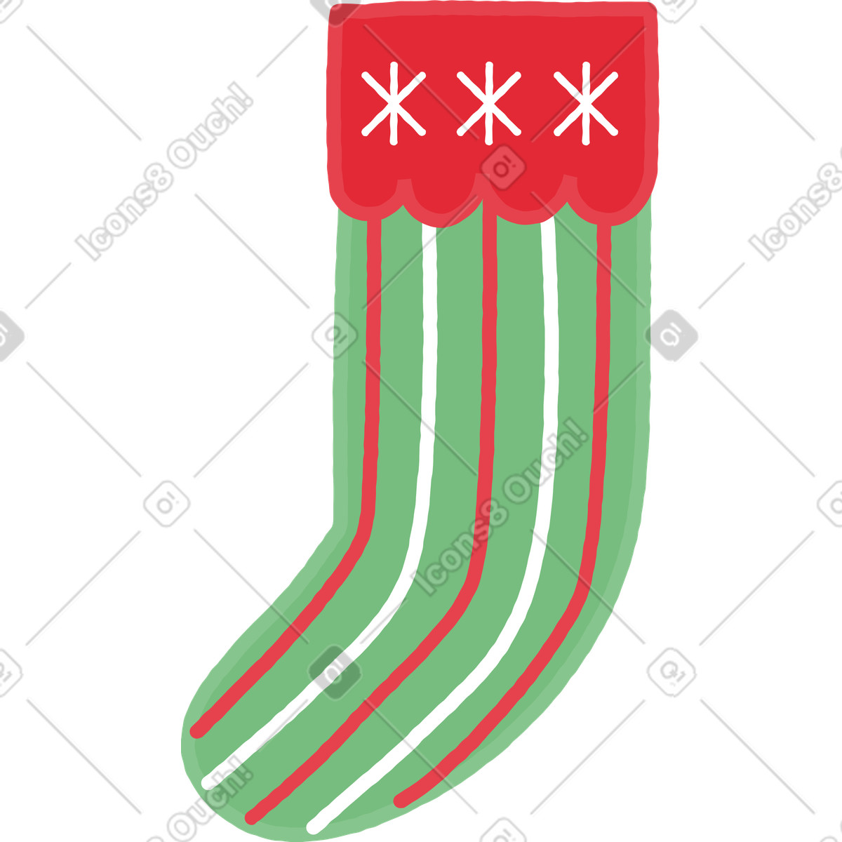 Socks illustration in Stripy style download in PNG, SVG