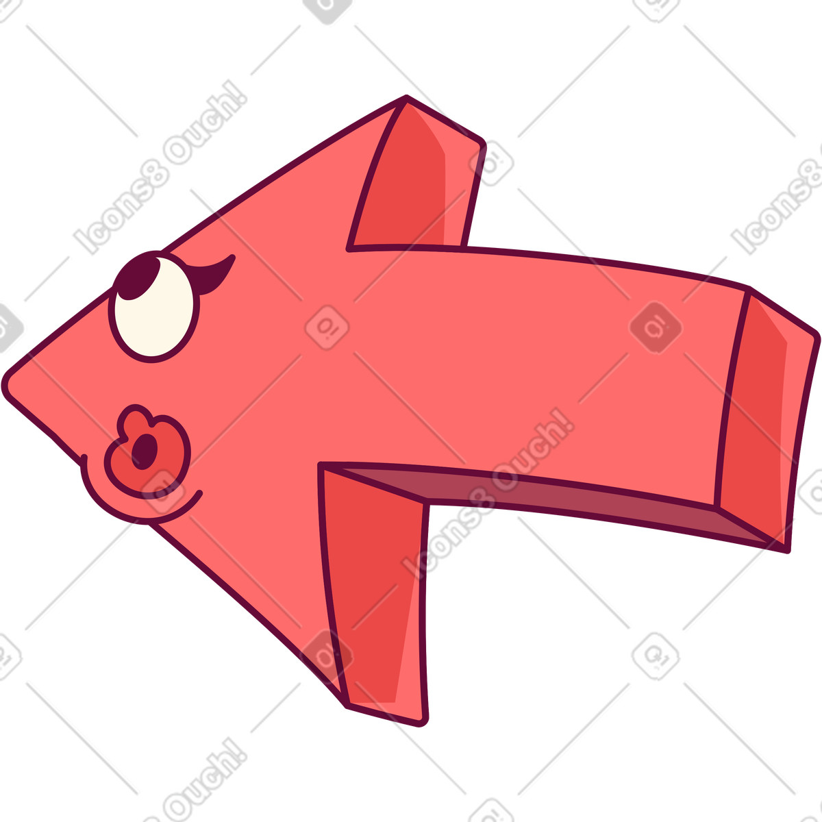 Live arrow illustration in Handy style download in PNG, SVG