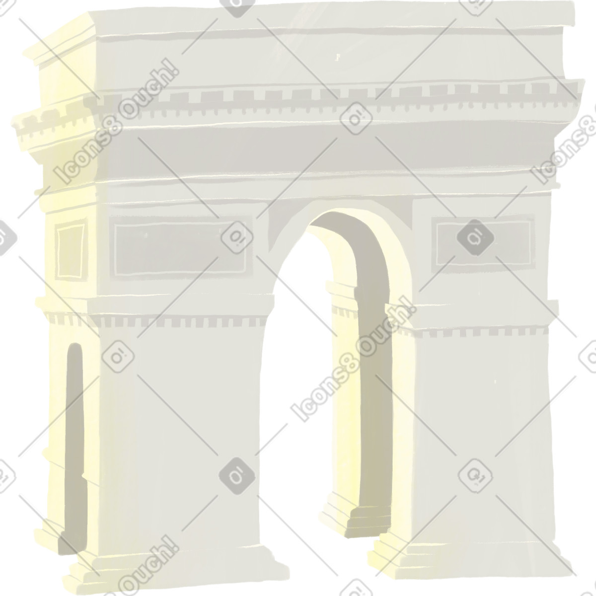 Illustration Triumphal arch dans le style Sunday à télécharger aux formats PNG, SVG