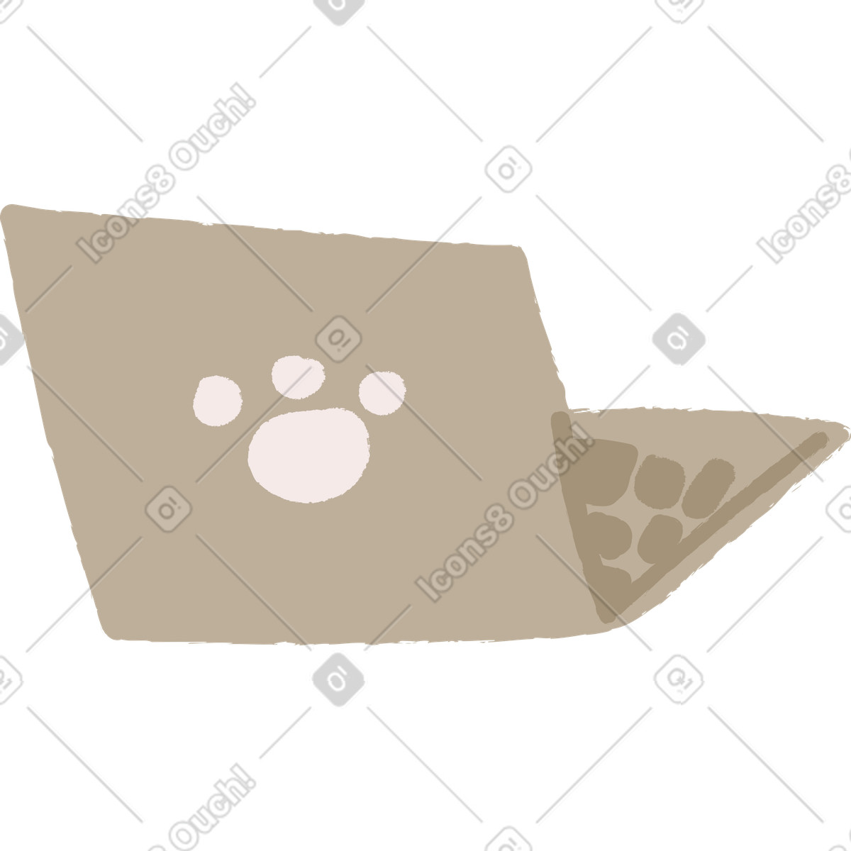 Ginger Cat 스타일의 노트북 일러스트레이션 PNG, SVG 다운로드