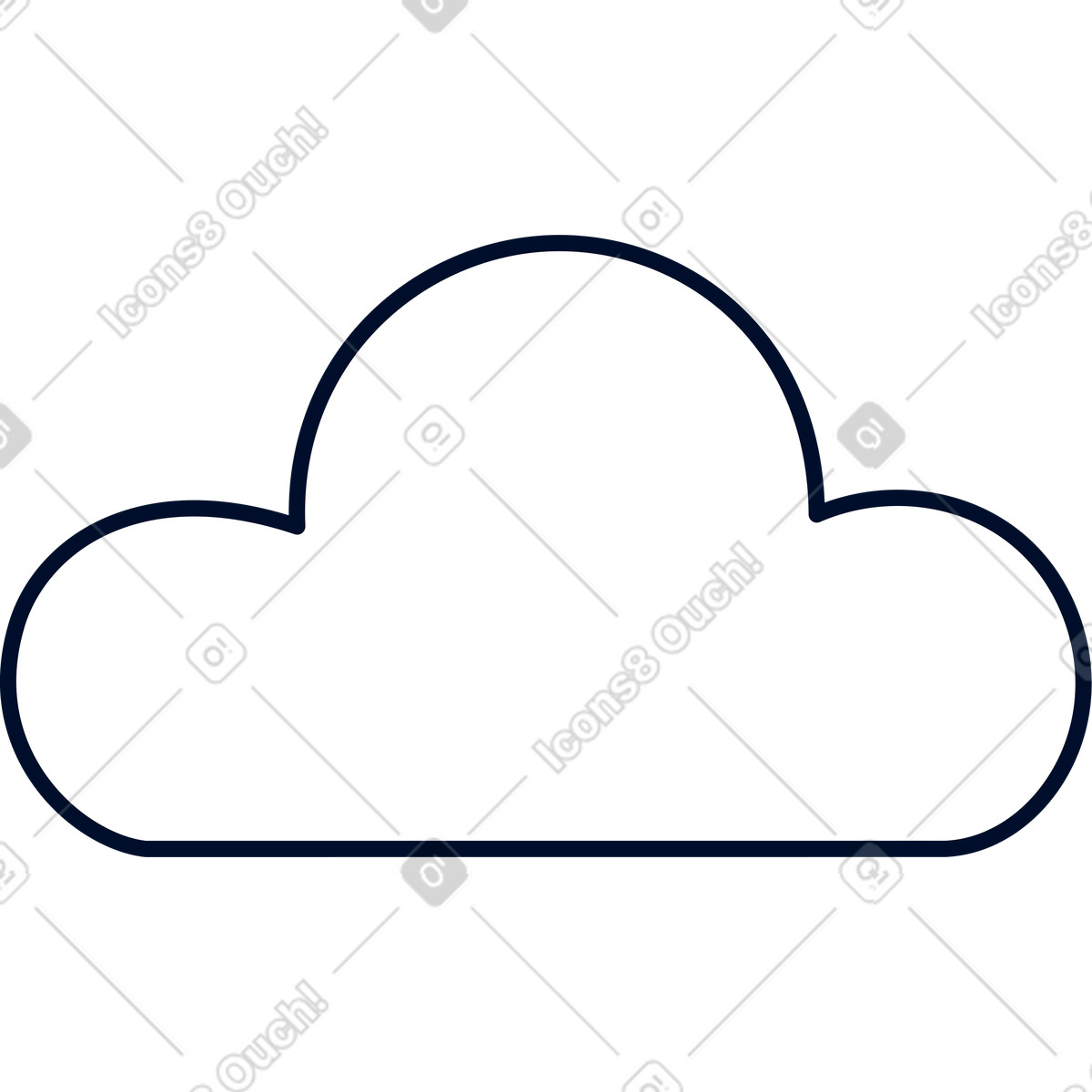 Cloud illustration featuring various cloudy shapes as clipart graphics