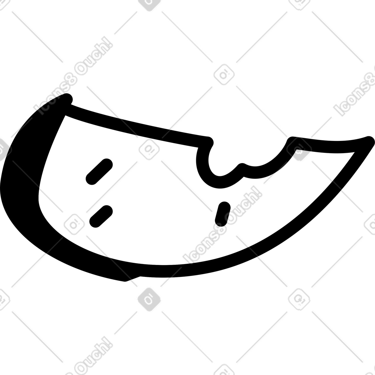 Watermelon slice illustration in Weekday style download in PNG, SVG