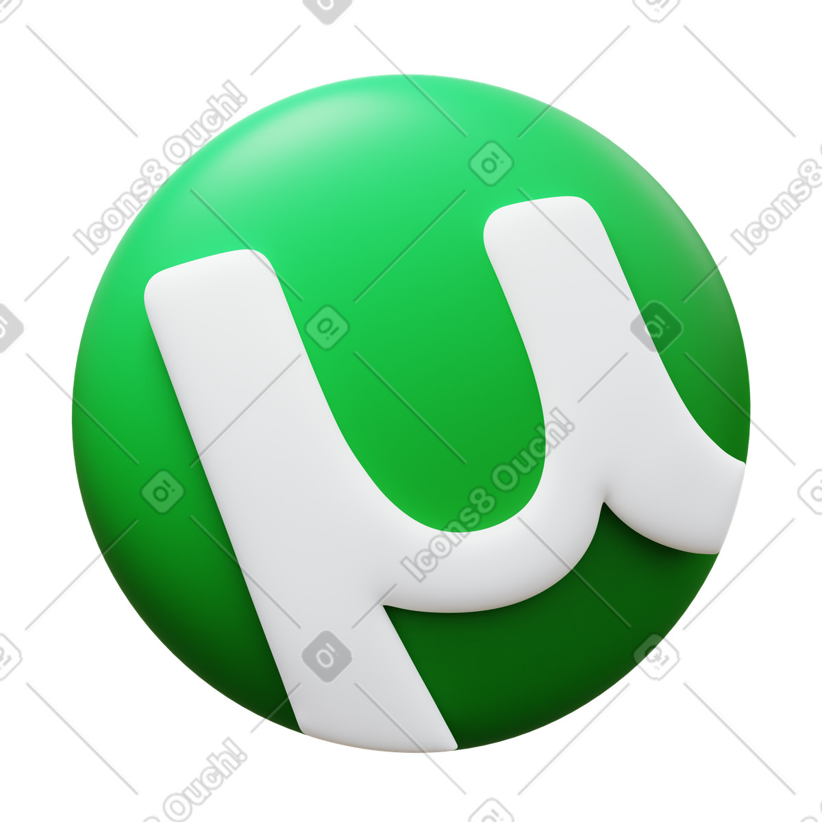 Utorrent illustrazione in stile 3D Fluency scarica in PNG, SVG