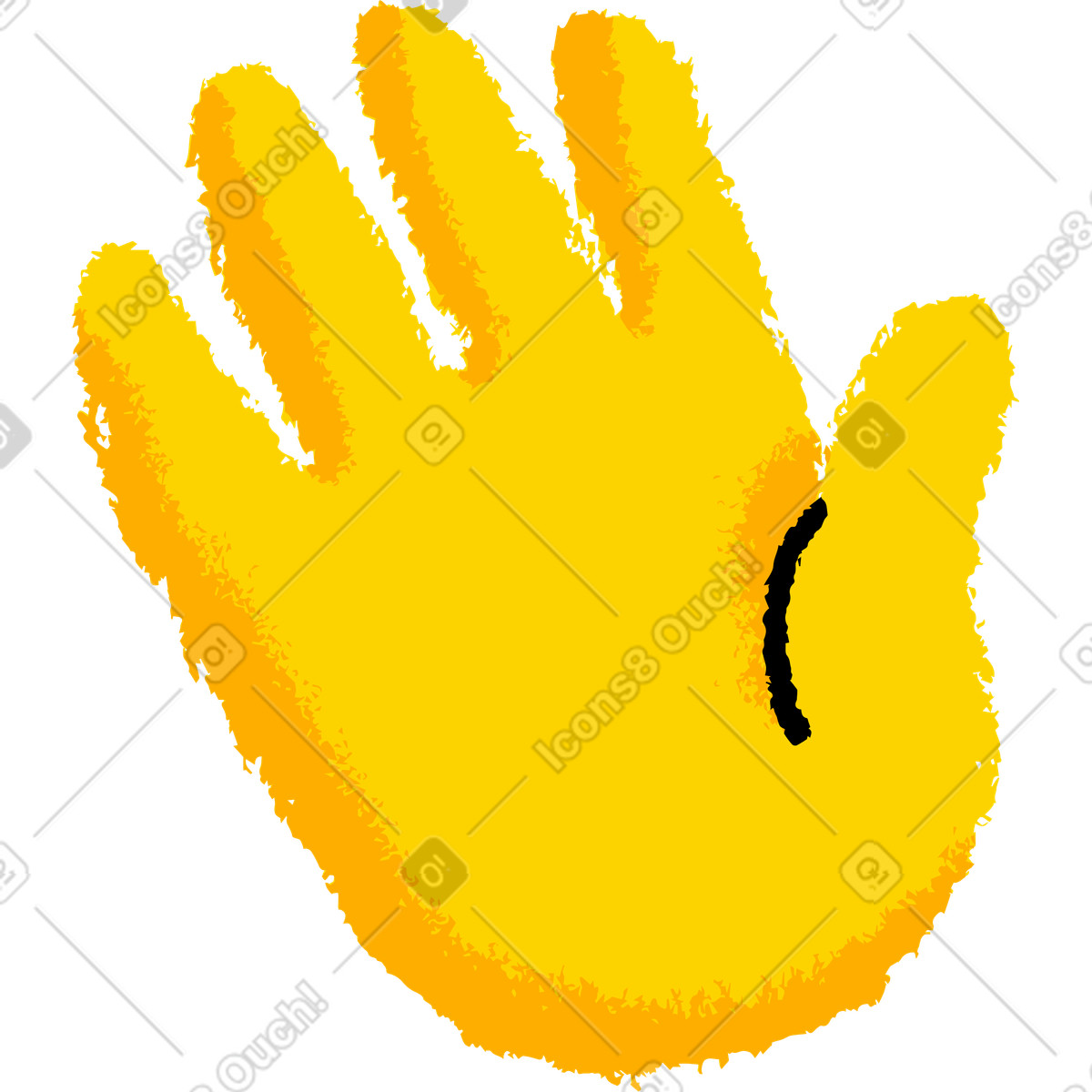 Ilustración Mano en estilo Mirage a descargar en PNG y SVG