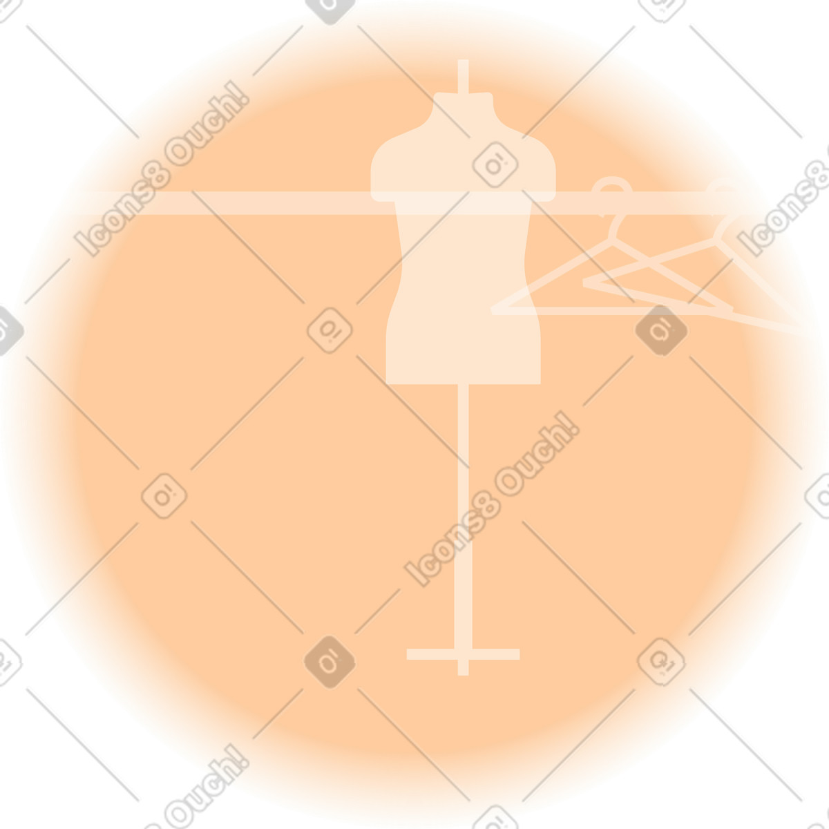 Clothing store background in a circle illustration Worky style download PNG, SVG