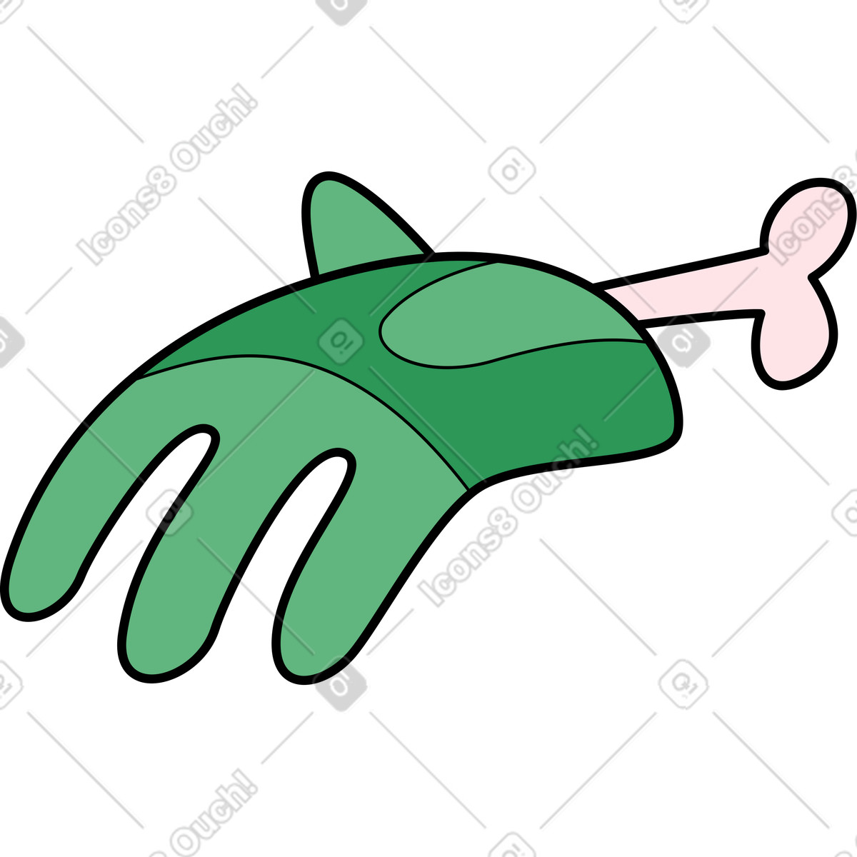 Ilustração de Mão zumbi em no estilo Surr para baixar em PNG, SVG