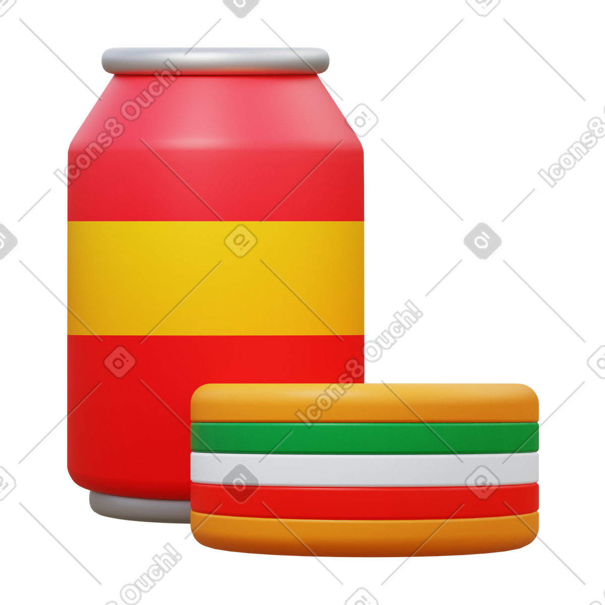 Ilustración Refreshments en estilo 3D Fluency a descargar en PNG y SVG