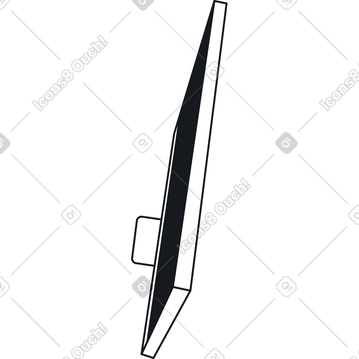 Ilustração de Monitor branco em no estilo Breeze para baixar em PNG, SVG
