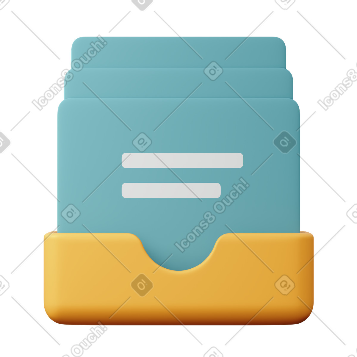 Product documents illustration in 3D Sugary style download in PNG, SVG