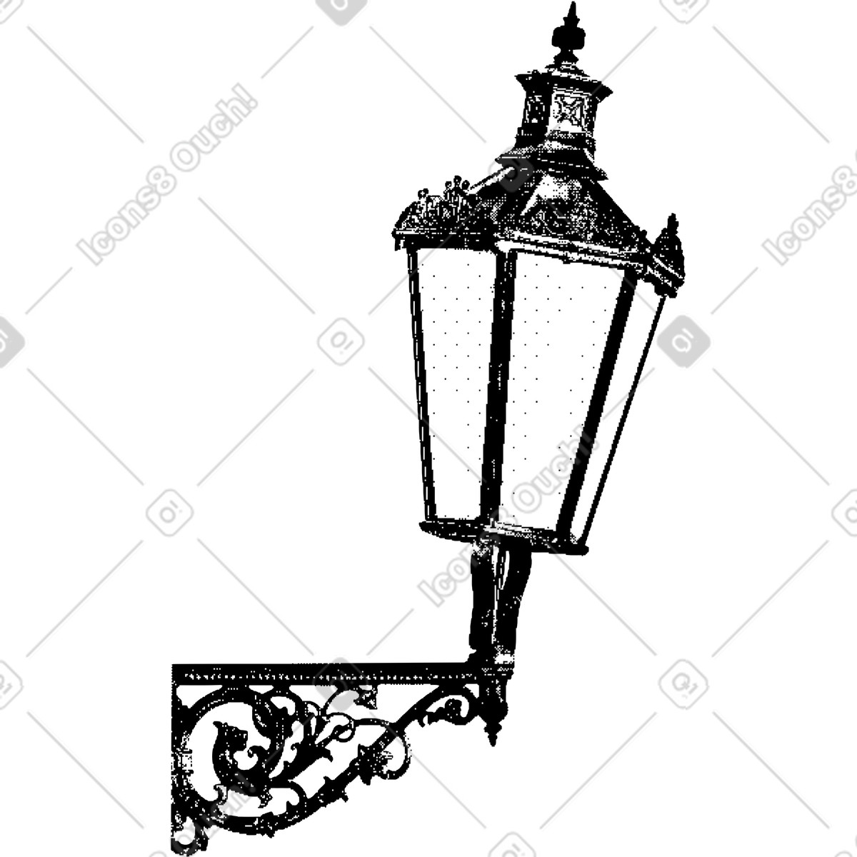 Ilustración Luz de la calle en estilo Bitmap a descargar en PNG y SVG