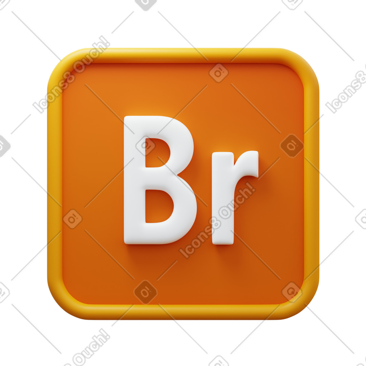 Ilustración Adobe bridge en estilo 3D Fluency a descargar en PNG y SVG