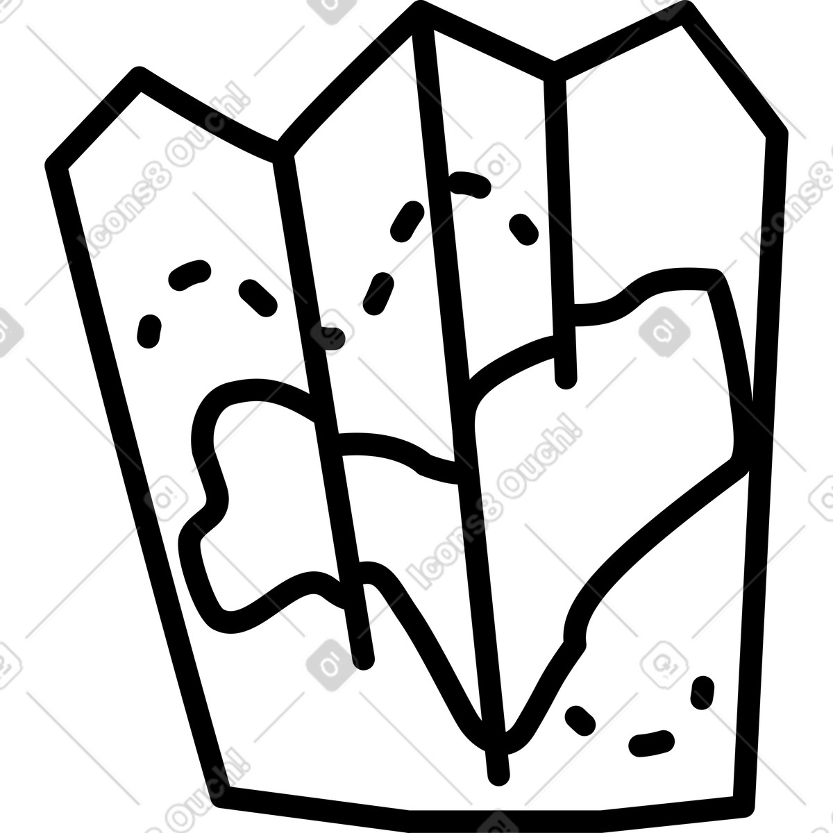 Ilustração de Mapa da rota turística em no estilo Transistor para baixar em PNG, SVG
