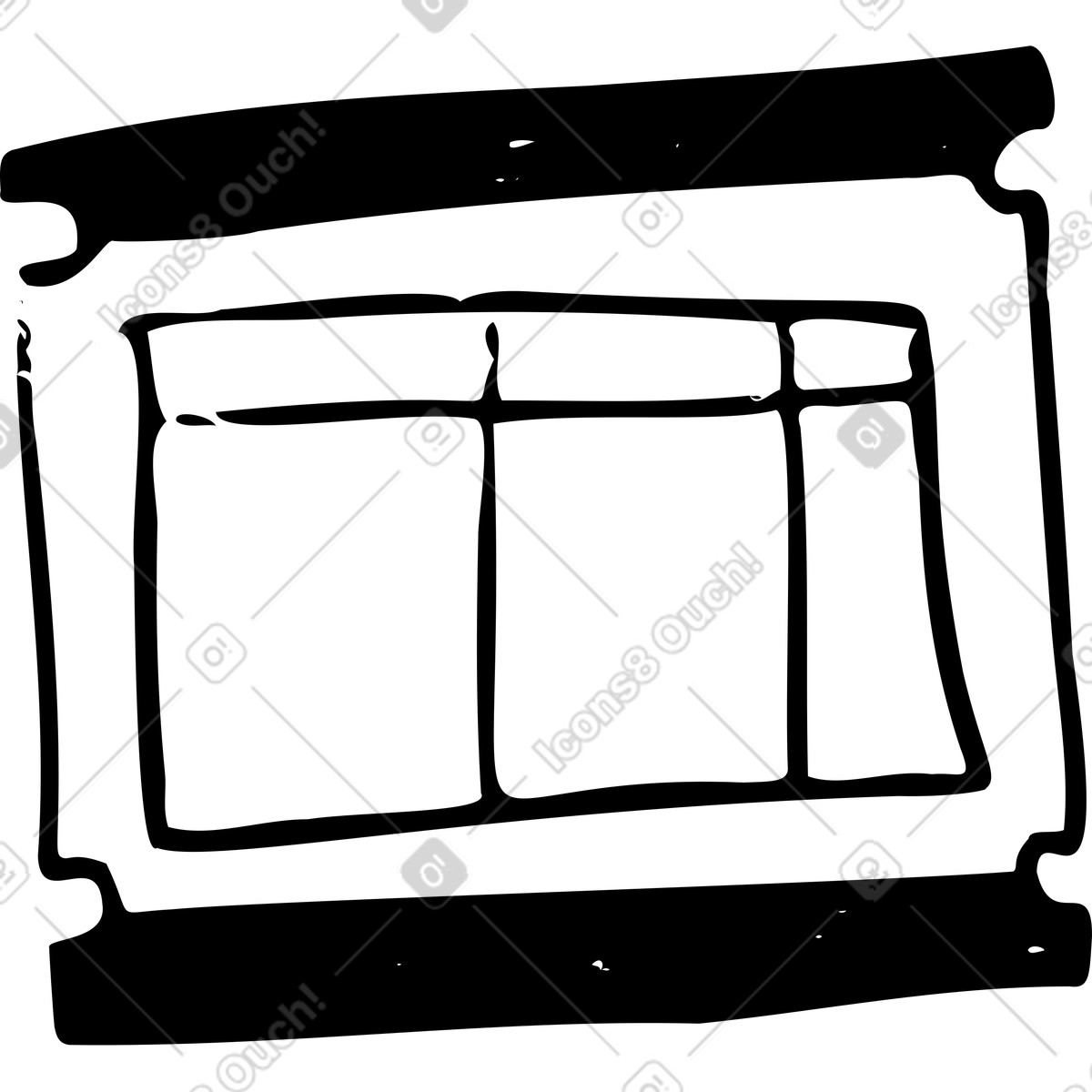 下载 Marks 风格的 带有邮票网格的票 插画，支持 PNG、SVG 格式