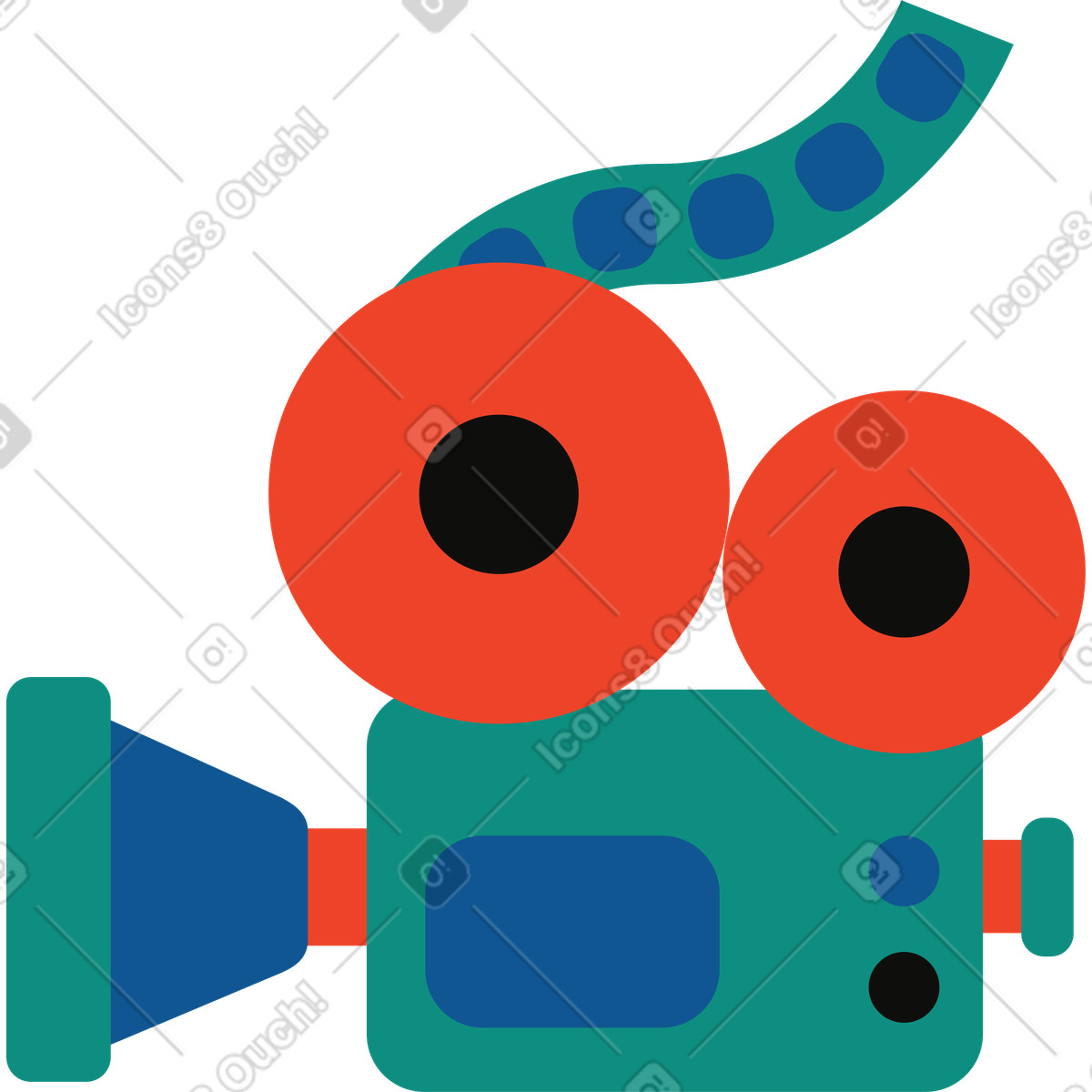 Illustration Caméra vidéo dans le style Polar à télécharger aux formats PNG, SVG