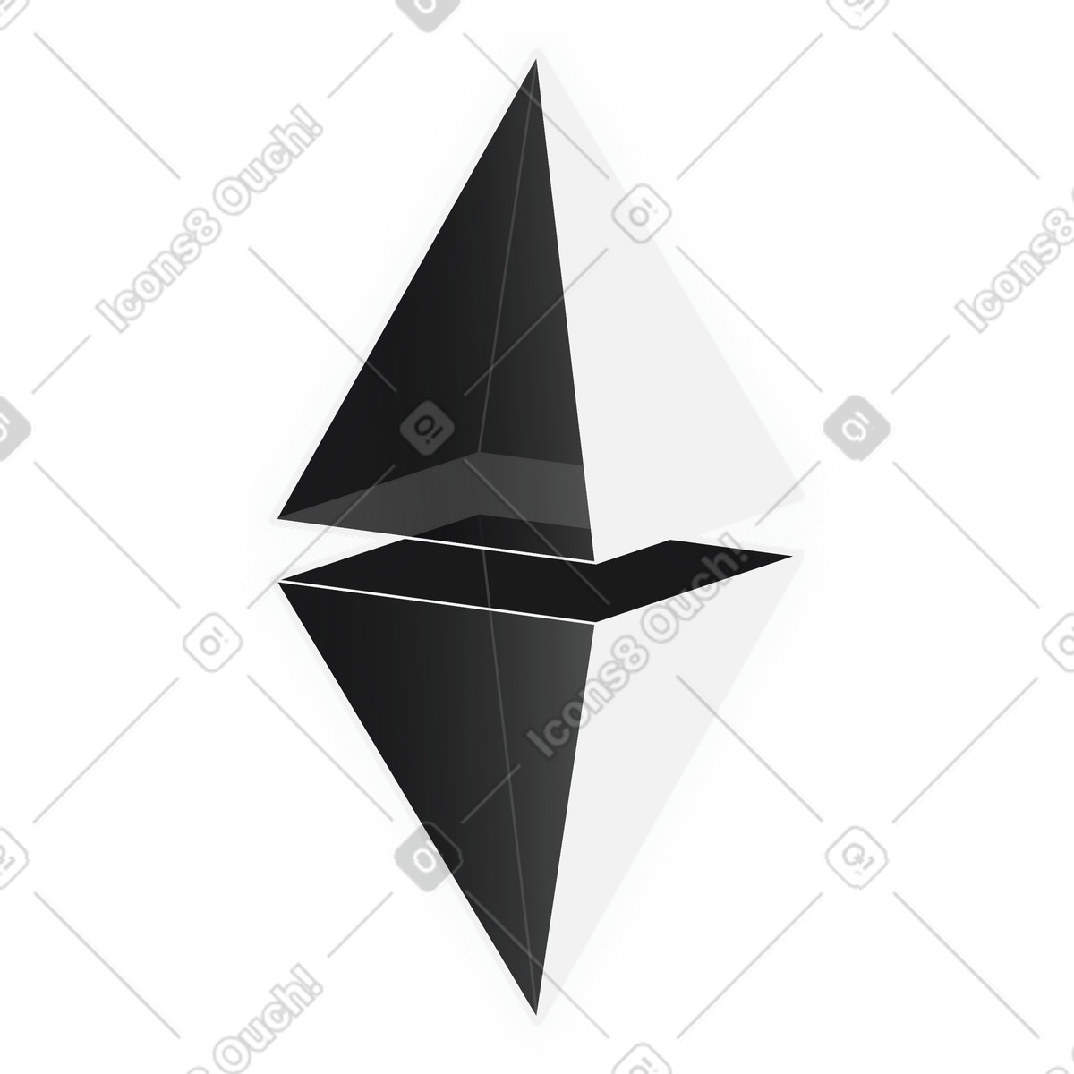 下载 Inverse 风格的 以太坊符号 插画，支持 PNG、SVG 格式