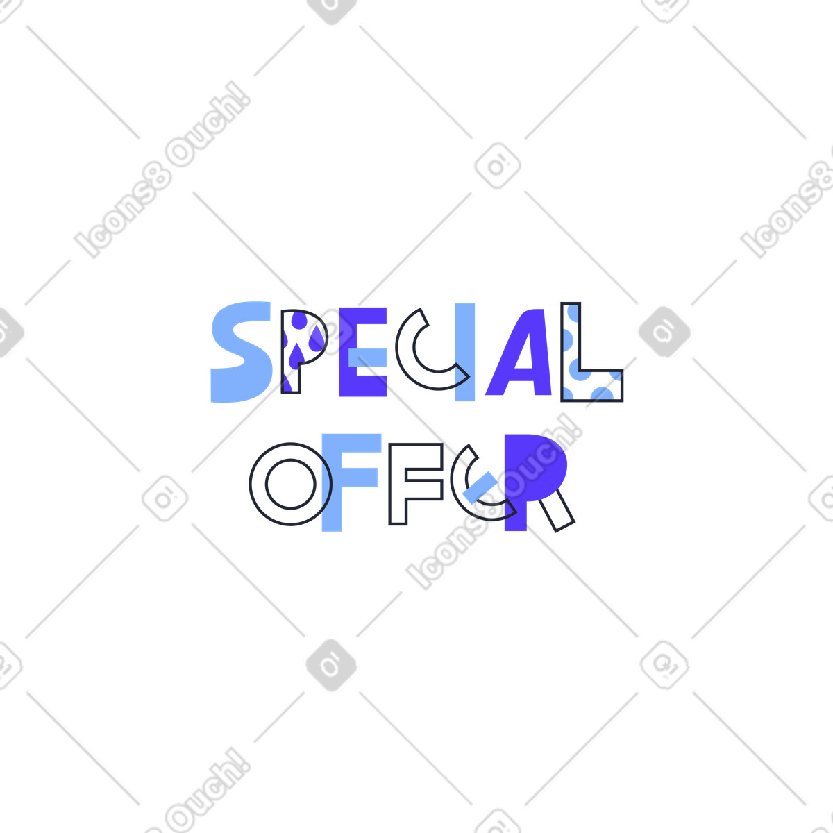 Sonderangebot-Illustration im Pablita-Stil als Download in PNG, SVG