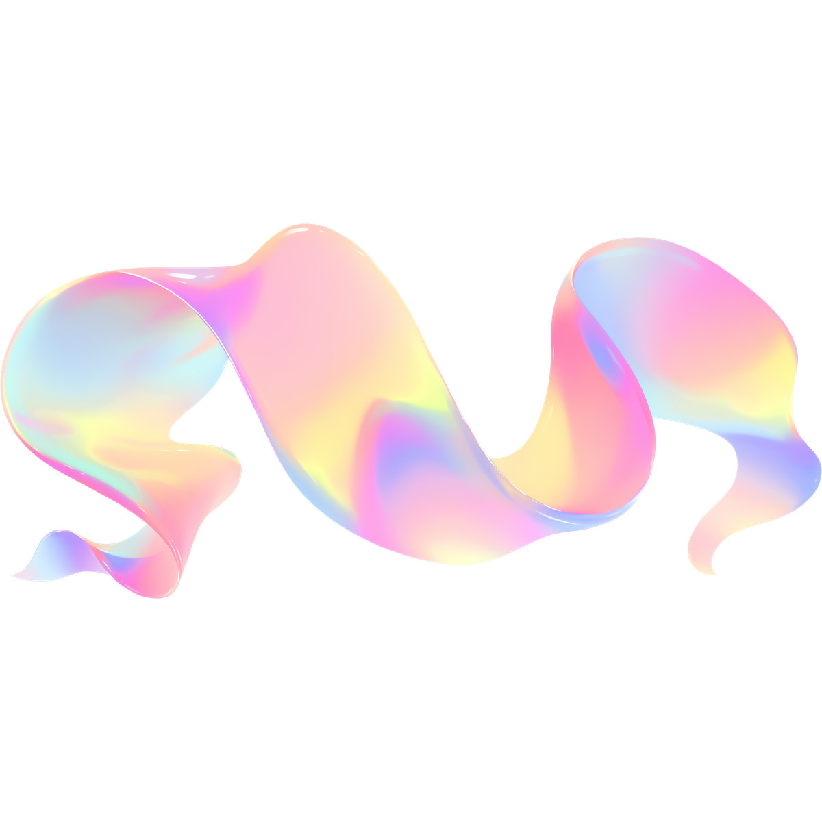Fluid スタイルの 波状のリボン のイラストをPNG、SVG形式でダウンロード