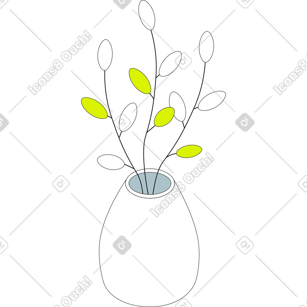 Deadwood bouquet illustration in Isometric style download in PNG, SVG