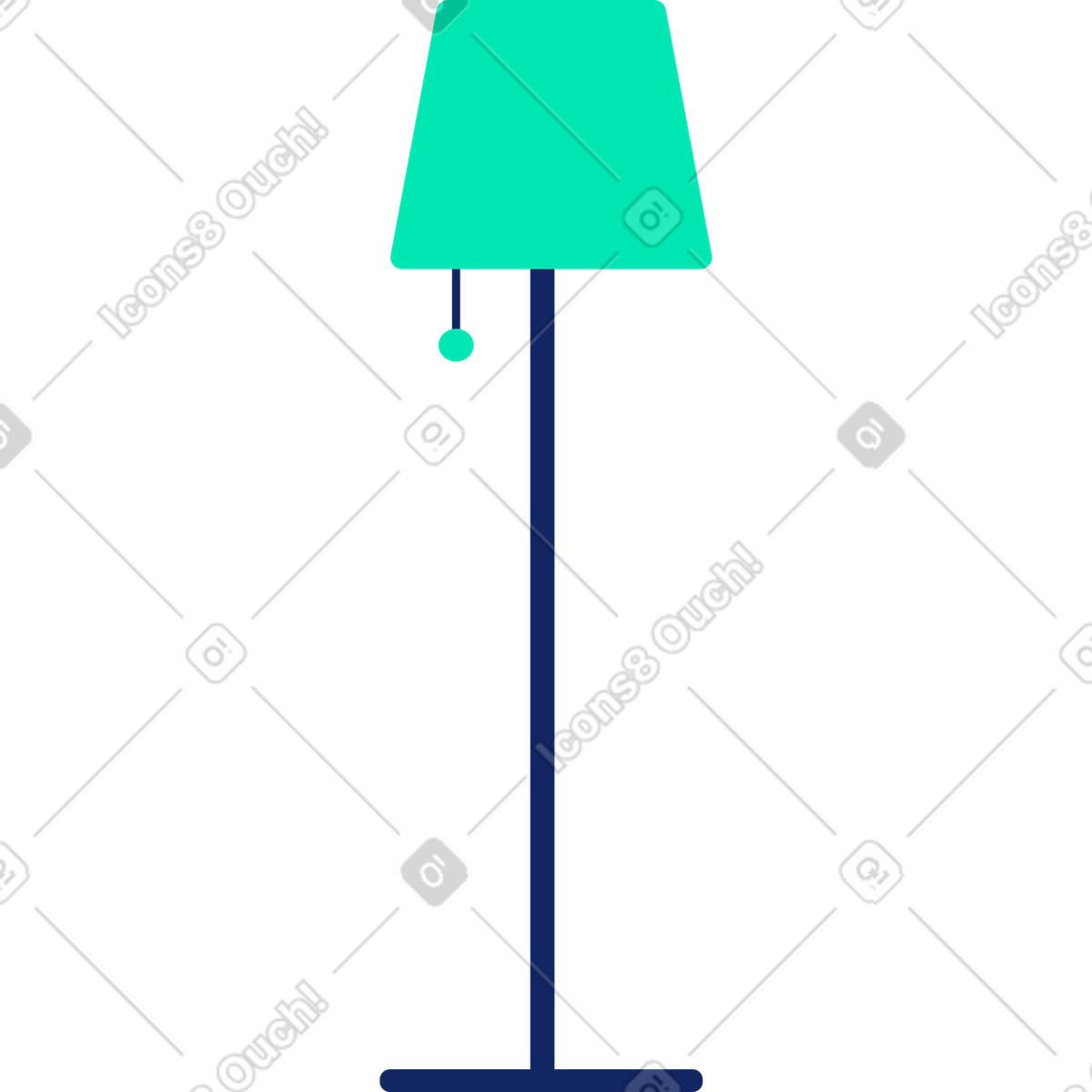 Lamp illustration in Cyborg style download in PNG, SVG