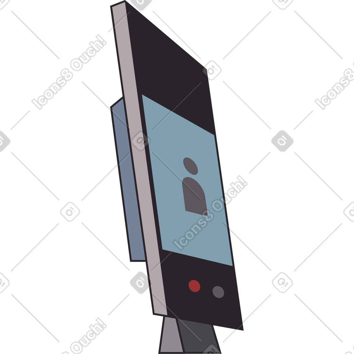 Illustration of a digital display screen clipart in PNG SVG