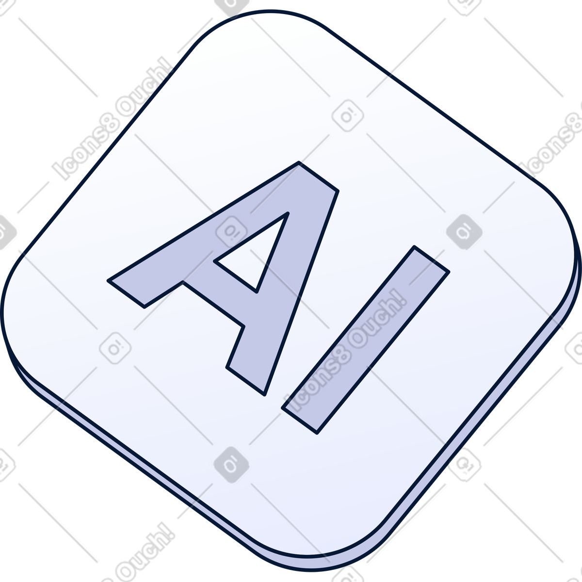 Illustration Icône ai dans le style Neat à télécharger aux formats PNG, SVG