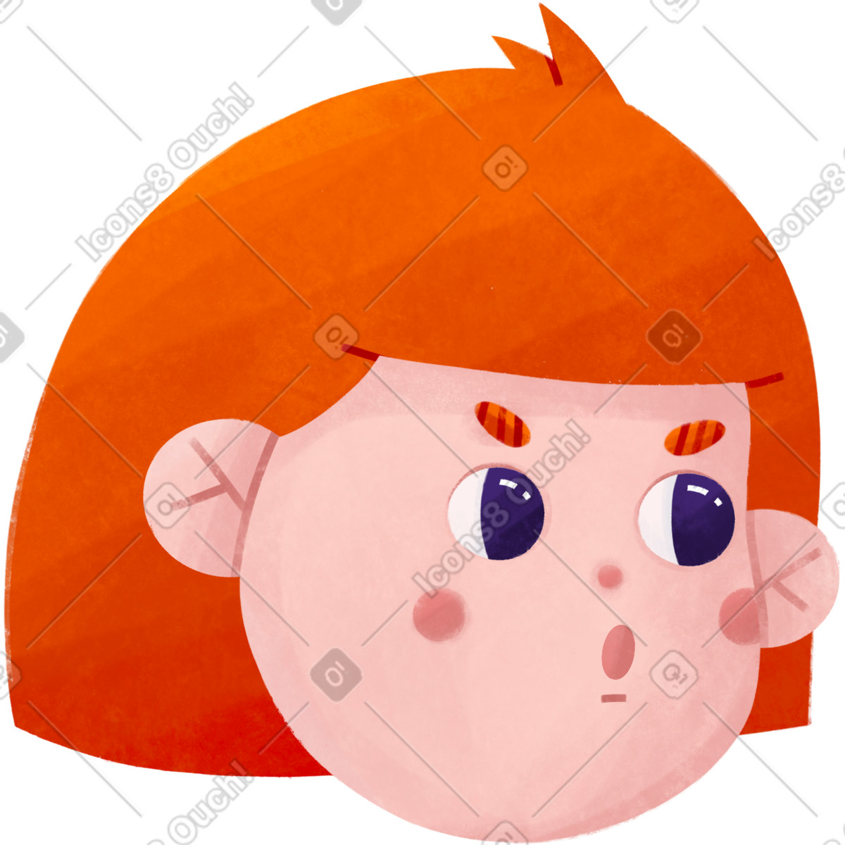 Illustration Angry woman dans le style Bonbon à télécharger aux formats PNG, SVG