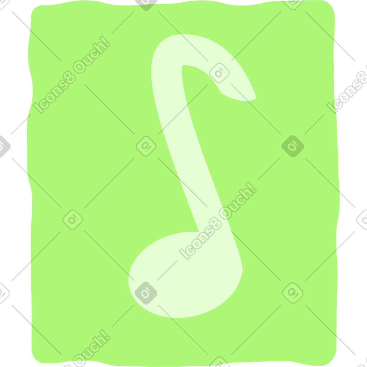 Ilustración Icono de nota en estilo Giggle a descargar en PNG y SVG