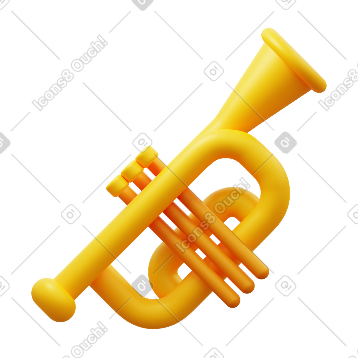3D Fluency スタイルの Trumpet のイラストをPNG、SVG形式でダウンロード